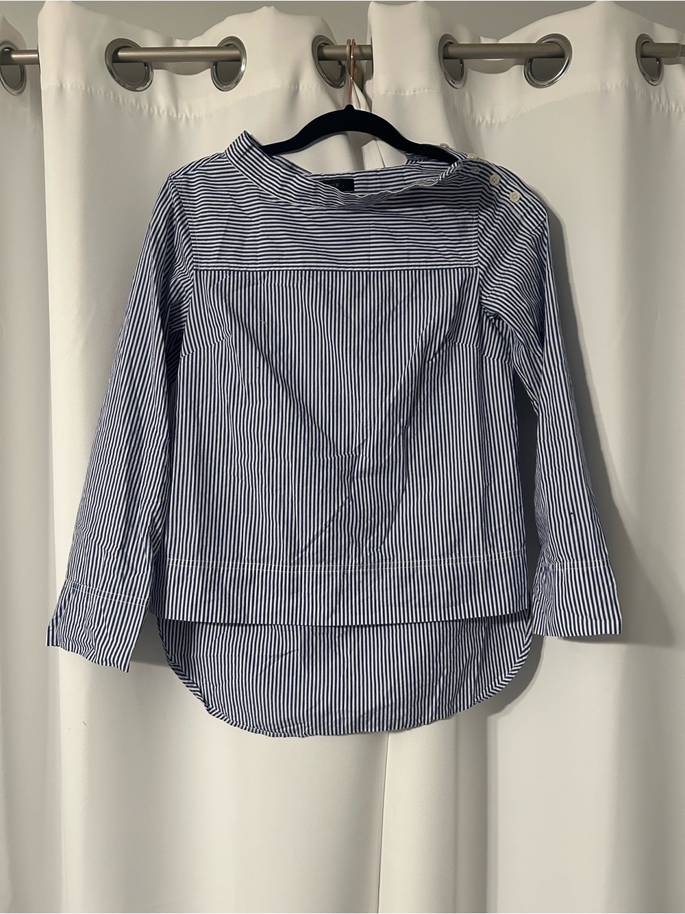 JCrew funnel neck blouse